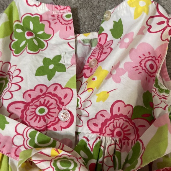 Girls Blueberi Boulevard Size 3T Sleeveless Pink and Green Floral Dress. - Picture 8 of 9